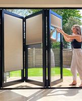 Persianas Plisadas UZEL PLICELL, Cortinas Plisadas para Ventanas Francesas, Modernas, para Hogar, Invierno, Jardín, Balcón, Protección Solar