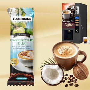 Cappuccino à la noix de coco en sachet, café instantané, riche et crémeux, marque privée - Product Image 1