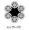 Cable de acero inoxidable de 10 mm AISI-304 316 316L, cable de acero inoxidable estándar 6x19FC.