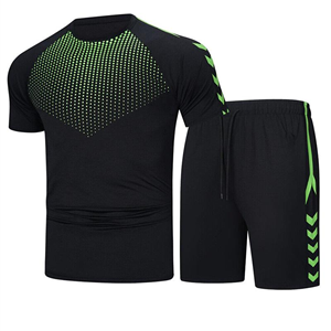 Ensemble T-shirt + short d'été pour hommes Ensemble de sport confortable et respirant pour hommes Mode de loisirs Chemise de sport à manches courtes - Product Image 1