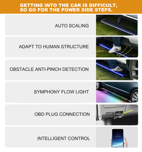 Marchepieds latéraux électriques automatiques Liush en alliage d'aluminium, style <span class=keywords><strong>sport</strong></span>, fixation complète par vis, pour <span class=keywords><strong>Jeep</strong></span> <span class=keywords><strong>Wrangler</strong></span> JL 4 <span class=keywords><strong>portes</strong></span> - Product Image 5