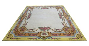 Floral Abusan Tapis tufté à la main Tapis en laine sculpté à la main - Product Image 6