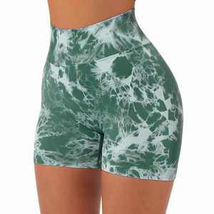 กางเกงขาสั้นสำหรับผู้หญิงกางเกงขาสั้นเอวยางยืดสำหรับยิมกางเกงรัดรูประบายอากาศพิมพ์ซับลิเมชันออกแบบได้ตามต้องการ - Product Image 1