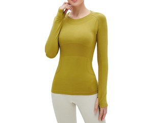 T-shirt de compression pour femmes de haute qualité OEM à manches longues T-shirt de compression ajusté personnalisé pour l'entraînement et la remise en forme - Product Image 1