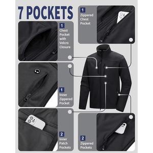 Chaqueta Táctica Acolchada para Hombre, Transpirable, Gruesa, Resistente al Desgaste, Cortavientos, Impermeable, Elástica, con Cremallera, para Invierno - Product Image 5