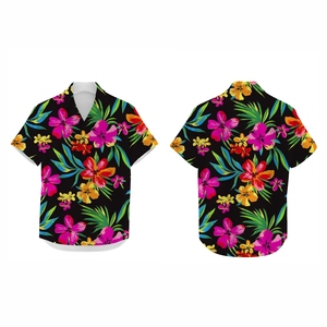 Nuevo diseño personalizado camisa impresión hombres playa desgaste lino/algodón camisas hawaianas al por mayor - Product Image 4