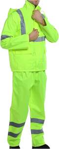 Combinaison de pluie de sécurité haute visibilité pour hommes, imperméable, jaune, réfléchissante, veste de pluie, pantalon - Product Image 2
