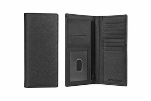 Luxury Handmade Classic Custom Logo Crazy Genuine Leather RFID Protected Fashion Style Card Holder <b>Men's</b> Wallet - Product Image 5