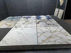 Sleek Gold Series Diseño europeo moderno 600x600mm Azulejos vitrificados pulidos para paredes Pisos Resistente al agua 60 X60 Centímetros - Product Image 6