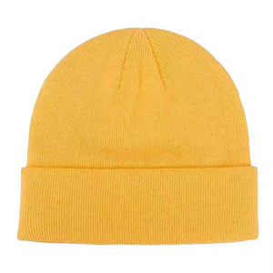 Venta al por mayor llano teñido gorro de invierno gorros personalizados patrón de punto gratis gorros bordado personalizado invierno gorros de punto gorro - Product Image 3