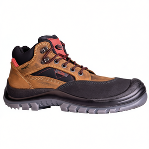 Bottes de sécurité en cuir Sherpa S3 EN20345 Taille 45 Marron/Rouge - Fitness Safety Remisber - Product Image 2