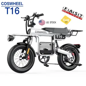 미국 창고 저렴한 성인 48V 15AH 750W 접이식 전기 자전거/지방 타이어 전기 자전거/페달과 오토바이 드롭 배송 EBike