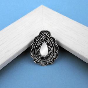 Tip Top Fashions <b>Adjustable</b> Oxidised Plated Mirror 1505504B Stylish Fashion <b>Ring</b> with Unique Finger Design - Product Image 1