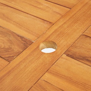 Ensemble table et banc pliants en bois de teck durable pour la salle à manger ou le jardin au design minimaliste et élégant - Product Image 6