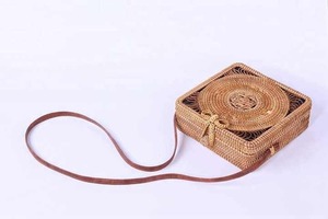 Meilleur prix personnalisable femmes sacs fourre-tout 100% cuir naturel multicolore toile doublure bambou poignée Direct Vietnam usine - Product Image 3