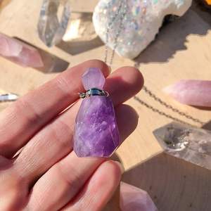 Натуральный флакон духов ограненными драгоценный камень кулон из бисера, с украшением в виде кристаллов эфирное масло флакон камень кулон, ожерелье, ювелирные изделия - Product Image 5