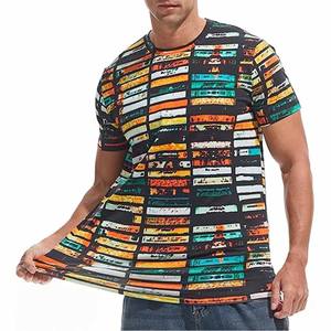 T-shirts en coton personnalisés de haute qualité pour hommes décontracté Style long manches courtes col rond couleur unie vierge surdimensionné Logo impression vente - Product Image 4