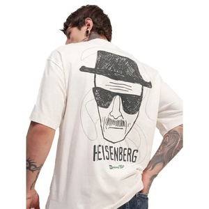 Venta al por mayor de camisetas de gran tamaño con logotipo personalizado 100% algodón con manga corta Slik diseño serigrafiado logotipo frontal de talla grande característica - Product Image 4