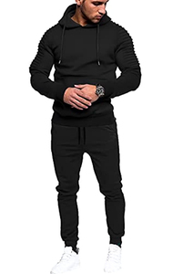 Streetwear pour hommes 2 pièces survêtement sweat à capuche pour hommes pantalon de jogging ensemble de vêtements de sport OEM - Product Image 2