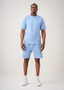 2025 été nouvelle mode haute qualité imprimé coton Polyester hommes décontracté Fitness porter ensemble t-shirt et Shorts - Product Image 5