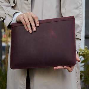 Leather <b>Sleeve</b> for iPad Pro Minimalist Vintage Design Handmade <b>Bags</b> for <b>Laptops</b> Tablets Universal LS-0095 - Product Image 5