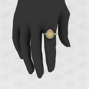 New Arrival High Quality 925 Sterling Silver Bezel 7x9mm Pear Shape CZ Semi Mount <b>Blank</b> Setting Wedding <b>Ring</b> Breastmilk Jewelry - Product Image 6