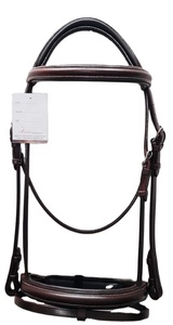 Brida de cuero marrón de caballo de calidad superior de Venta caliente con banda de cejas media redonda duradera para montar a caballo - Product Image 2