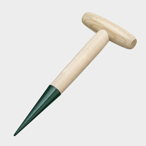 Dibber à main, Dibbler de truie en acier inoxydable avec manche en bois, outil Dibbler pour trou de jardin - Product Image 3