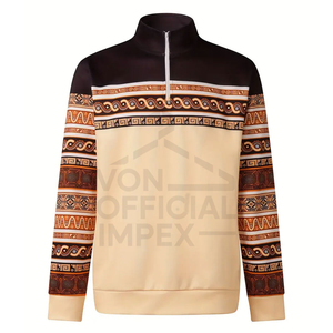 Qualité supérieure Hommes Demi Zip Sweats Basics Coton Mélangé Polaire Vêtements D'hiver Meilleure Vente Design Premium Demi Zip Sweats - Product Image 1