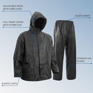 Veste et pantalon coupe-vent imperméables décontractés unisexes pour l'hiver - Design réfléchissant et solide pour le travail en extérieur, la pêche - Product Image 4