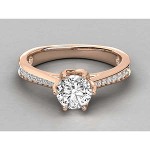 Bague solitaire en or 14 carats pour femmes avec diamant de laboratoire - Product Image 5