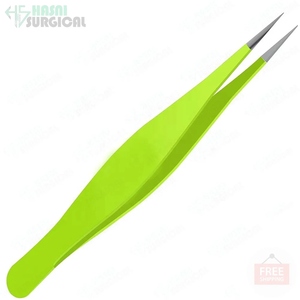 Pince à épiler professionnelle Hasni Surgical pour extensions de cils, nouvelle version, pointe nano, motif cœur, 75 degrés, pointe fine, en acier inoxydable - Product Image 3