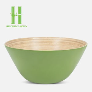 Meilleures ventes de bols de service en bambou Vaisselle en gros Saladier Assiette OEM Couleurs Tailles Emballage personnalisé du Vietnam Fait à la main - Product Image 2