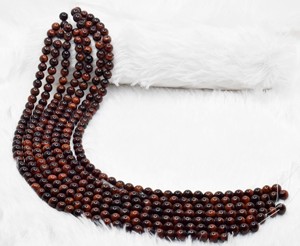 Perles en œil de tigre rouge naturel semi-finies pour bricolage, perles de haute qualité de 4/6/8/10/12 mm, perles en vrac pour la fabrication de bracelets, colliers et bijoux - Product Image 4