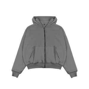 Survêtements de haute qualité Logo personnalisé Surdimensionné 100% coton 400 450 gsm Sweat à capuche zippé et survêtement évasé Ensemble Survêtements pour hommes - Product Image 2