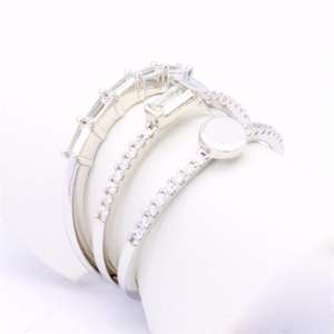 Hot Sale Trendy Elegant 925 Sterling <b>Silver</b> Women's Wedding Bands <b>Ring</b> Zirconia Rhodium Plated Fashion <b>Stacking</b> <b>Rings</b> for - Product Image 6