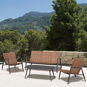 En çok satan Modern açık bahçe Villa su geçirmez ve güneş geçirmez Rattan açık masa ve sandalye seti - Product Image 2