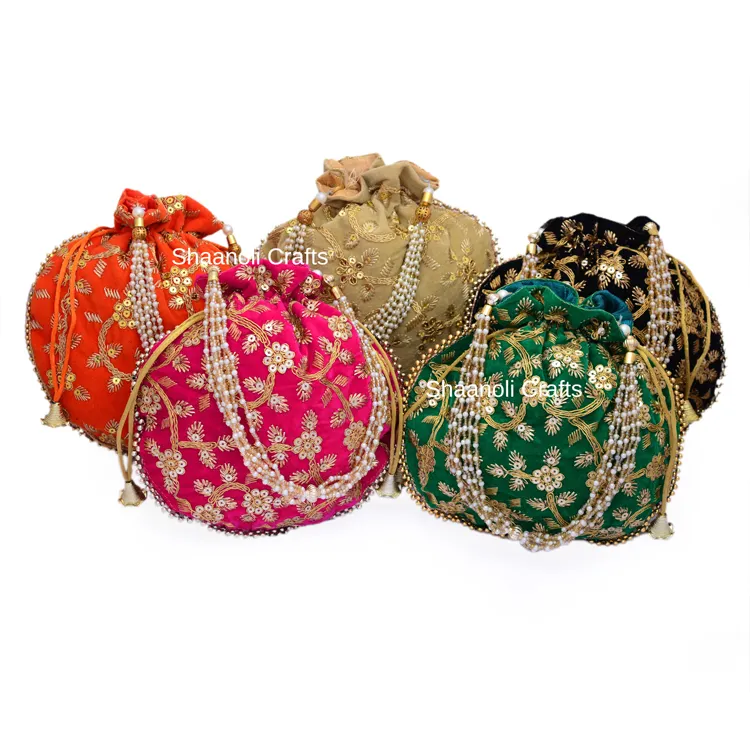 Bolso de mano para mujer, bolsa de mano con bordado étnico indio, hecho a mano, regalo de boda