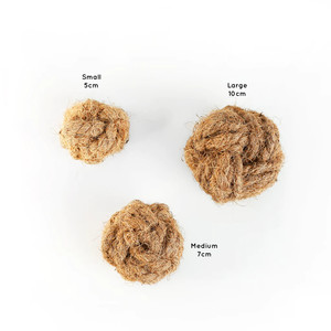 Fibra de coco Chew ROP Pin en Cocoball mascota perro juguete Wagglycove Coco tirar cuerda Rurable dientes limpiar masticar cuerda Juguetes - Product Image 1