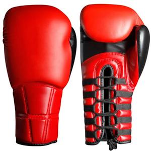 Gants de boxe sur mesure en cuir véritable, style à lacets, nouvelle conception OEM, toutes les couleurs, poignée à lacets, réglables, CP-BG-21 - Product Image 1