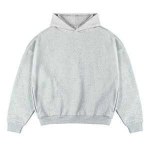 Sweat à capuche à épaules tombantes pour homme avec logo personnalisé, coton lourd, streetwear ample, commandes en gros acceptées - Product Image 6