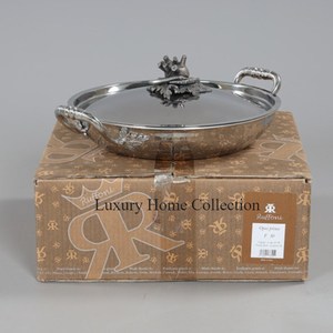 Ensemble de 3 chauffe-aliments de couleur argent nouveau Design martelé forme ronde marmite couvercle de couleur or brillant polonais ustensiles de cuisine décor - Product Image 6