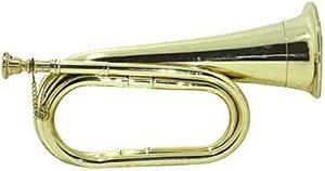Adiba fait à la main moderne en laiton clairon classique bugle Style cavalerie corne Instrument de musique pour la décoration intérieure - Product Image 4