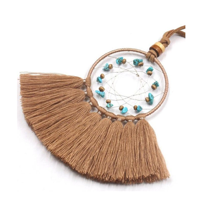 Fashion Jewelry Boho Tassel Necklace for Girls Party Wear Wedding Use High Quality Best <b>Product</b> Brass Necklace - Product Image 3