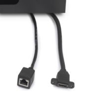 Emuca Atom 26 Multiconnector Modèle 5039914 Prises Schuko 1 USB-A 1 USB-C 1 RJ45 1 HDMI 225x111mm Supports d'étagère Espagne