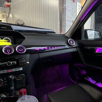 Lampe d'ambiance dynamique W204 pour Mercedes-Benz Classe C 2010-2014 Panneau de console centrale Lumière d'ambiance de la bouche d'aération de la turbine améliorée