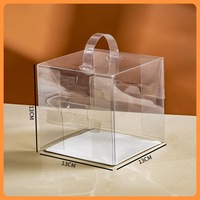 Vente en gros Mini boîtes de cuisson carrées en plastique transparentes de luxe 15X15X15 Récipients alimentaires jetables personnalisés pour gâteaux et cadeaux