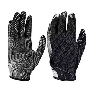 Gants de football américain pour receveur, légers, à doigts entiers, avec logo personnalisé imprimé, design optimal, et poignées respirantes. - Product Image 3