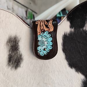 Bolso de Hombro de Cuero Vacuno de Primera Calidad, Estilo Vaquero Occidental Bohemio, con Diseño Floral Otoñal, Hecho a Mano, Diseño Sólido, Ecológico, Abierto, para Mujer - Product Image 2