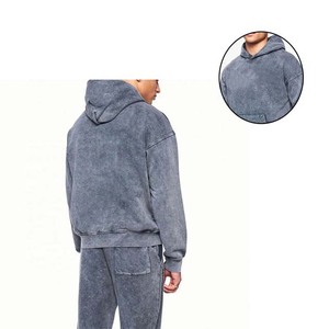 <b>Tracksuit</b> For Man Custom Acid Washed Sweat Suits Heavy 100% Cotton Oversized <b>Tracksuits</b> Men Hoodie and Sweatpants Sets OEM - Product Image 6
